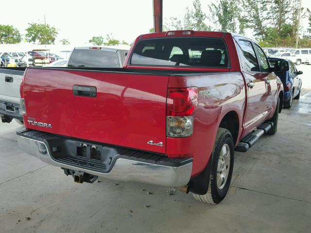 5TBDV58137S463179 - 2007 TOYOTA TUNDRA CRE RED photo 4