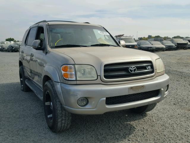 5TDZT34A42S070085 - 2002 TOYOTA SEQUOIA SR GOLD photo 1