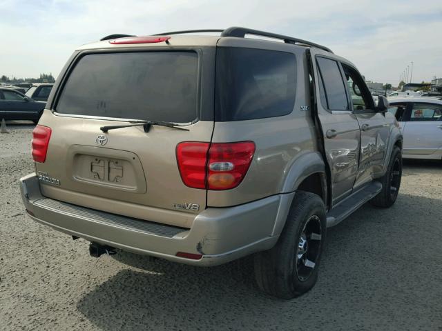 5TDZT34A42S070085 - 2002 TOYOTA SEQUOIA SR GOLD photo 4