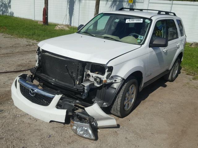 4F2CZ06148KM00954 - 2008 MAZDA TRIBUTE S WHITE photo 2