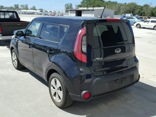 KNDJN2A28F7120789 - 2015 KIA SOUL BLACK photo 3