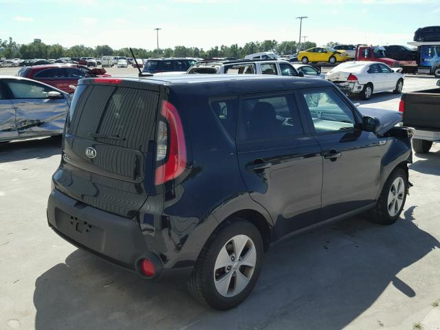 KNDJN2A28F7120789 - 2015 KIA SOUL BLACK photo 4