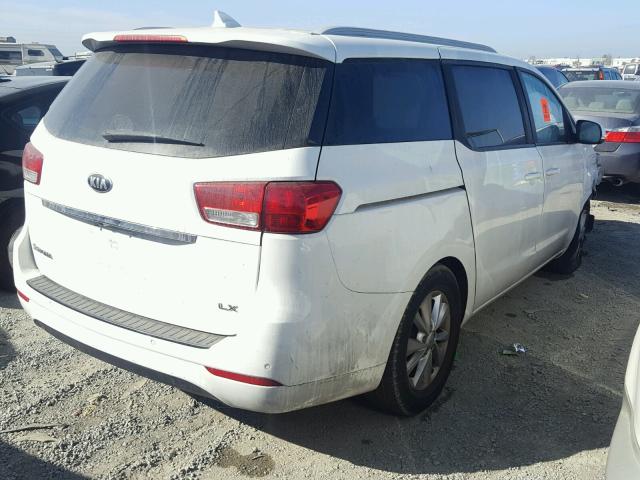 KNDMB5C12F6026778 - 2015 KIA SEDONA LX WHITE photo 4