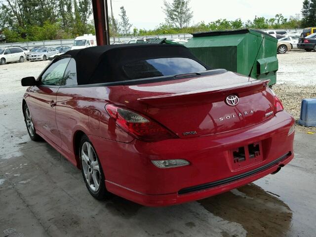 4T1FA38P87U119942 - 2007 TOYOTA CAMRY SOLA RED photo 3