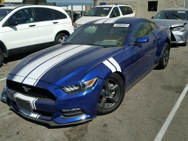 1FA6P8AMXF5382271 - 2015 FORD MUSTANG BLUE photo 2