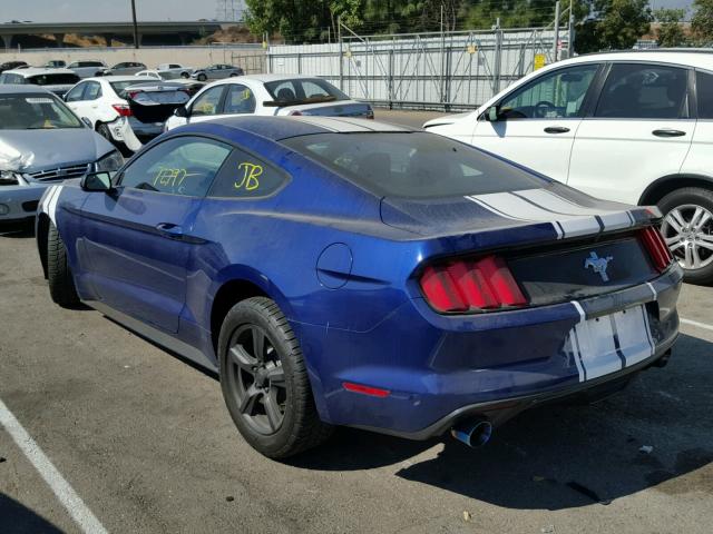 1FA6P8AMXF5382271 - 2015 FORD MUSTANG BLUE photo 3