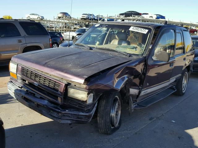 1FMDU34X2RUE00786 - 1994 FORD EXPLORER MAROON photo 2