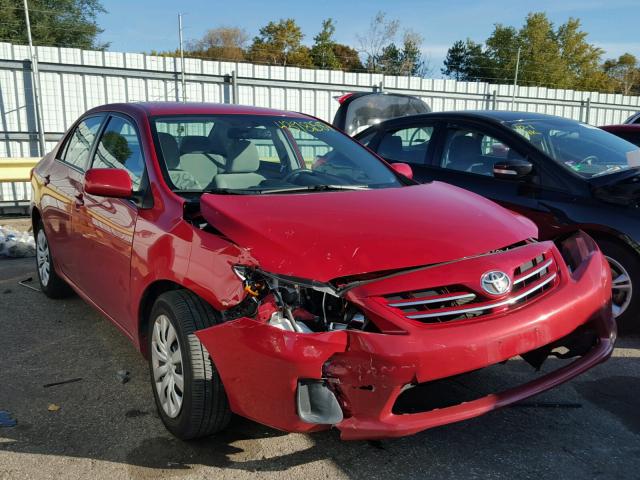 5YFBU4EE6DP123922 - 2013 TOYOTA COROLLA RED photo 1