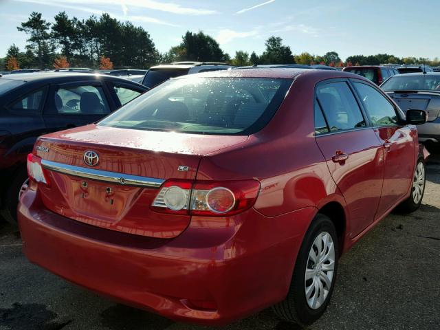 5YFBU4EE6DP123922 - 2013 TOYOTA COROLLA RED photo 4