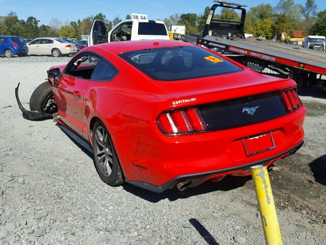 1FA6P8TH7G5304774 - 2016 FORD MUSTANG RED photo 3