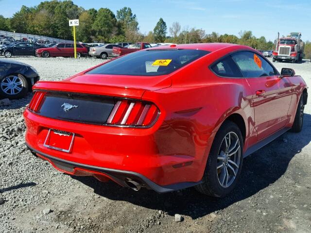 1FA6P8TH7G5304774 - 2016 FORD MUSTANG RED photo 4