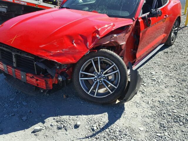 1FA6P8TH7G5304774 - 2016 FORD MUSTANG RED photo 9