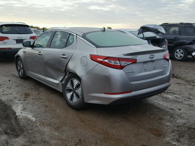 KNAGM4AD6B5000129 - 2011 KIA OPTIMA HYB SILVER photo 3