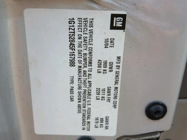 1G1ZT54824F101337 - 2004 CHEVROLET MALIBU LS GREEN photo 10