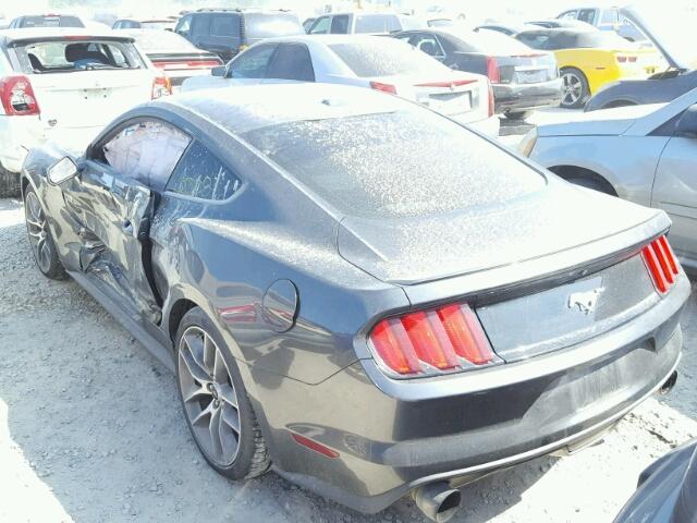 1FA6P8TH9F5349505 - 2015 FORD MUSTANG GRAY photo 3