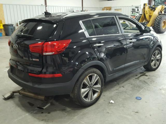 KNDPCCA68E7658836 - 2014 KIA SPORTAGE S BLACK photo 4