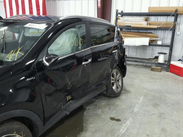 KNDPCCA68E7658836 - 2014 KIA SPORTAGE S BLACK photo 9