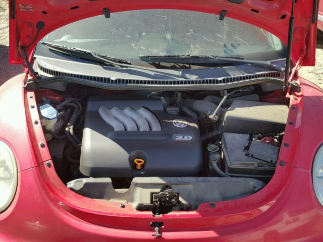 3VWCT21C11M410469 - 2001 VOLKSWAGEN NEW BEETLE RED photo 7