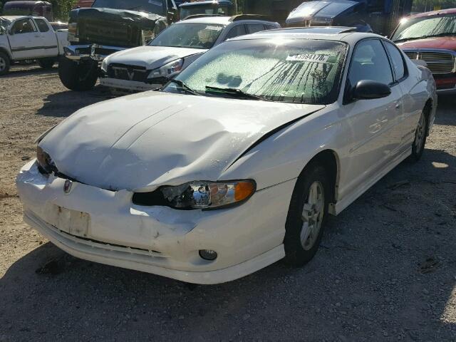 2G1WX12K239160720 - 2003 CHEVROLET MONTE CARL WHITE photo 2