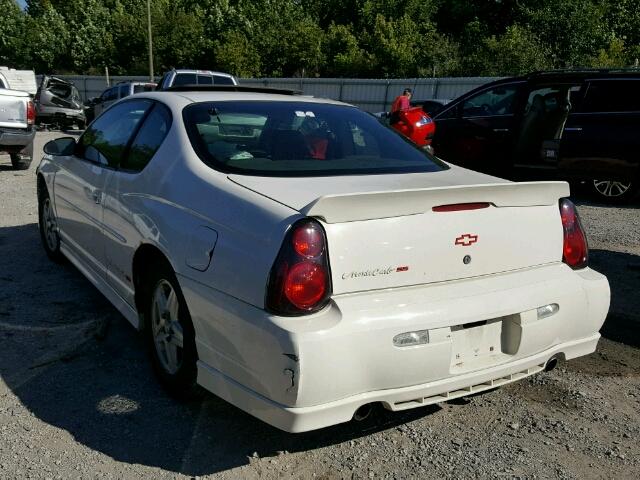 2G1WX12K239160720 - 2003 CHEVROLET MONTE CARL თეთრი ფოტო 3