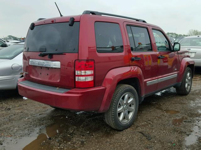 1C4PJMAK5CW176238 - 2012 JEEP LIBERTY MAROON photo 4