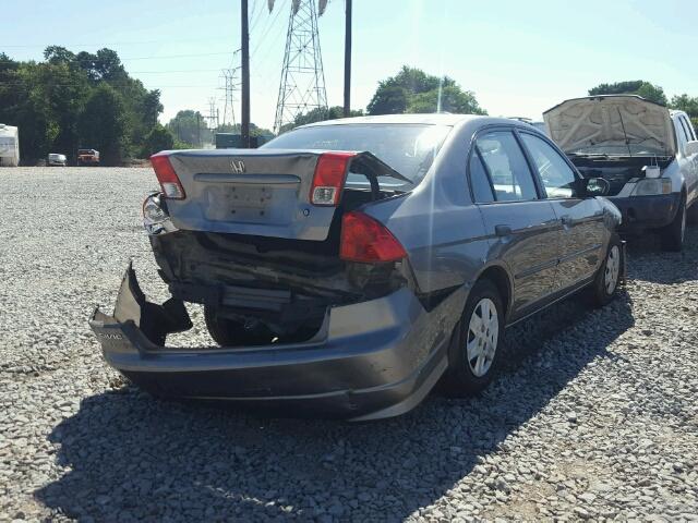 2HGES16325H586468 - 2005 HONDA CIVIC DX V GRAY photo 4