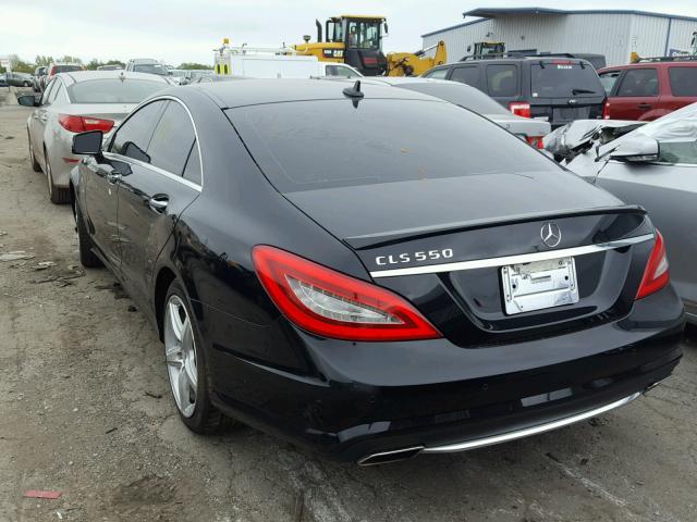 WDDLJ7DB1CA019613 - 2012 MERCEDES-BENZ CLS 550 BLACK photo 3