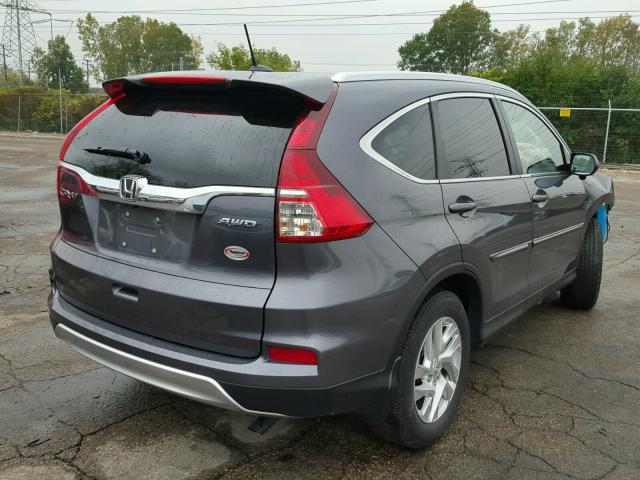 5J6RM4H74FL055394 - 2015 HONDA CR-V EXL GRAY photo 4