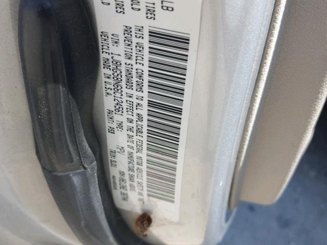 1J8HG58N66C124561 - 2006 JEEP COMMANDER SILVER photo 10