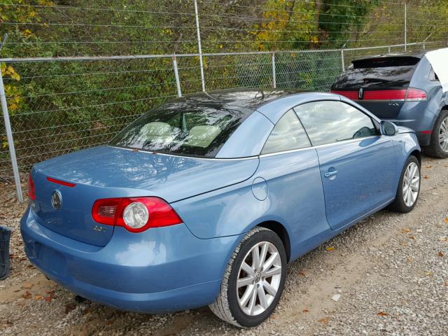 WVWBA71FX8V026153 - 2008 VOLKSWAGEN EOS TURBO BLUE photo 4