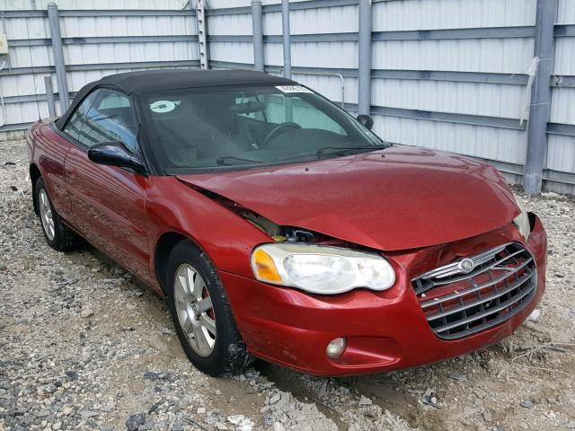 1C3EL75R94N188138 - 2004 CHRYSLER SEBRING GT RED photo 1