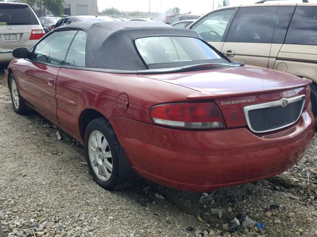 1C3EL75R94N188138 - 2004 CHRYSLER SEBRING GT RED photo 3