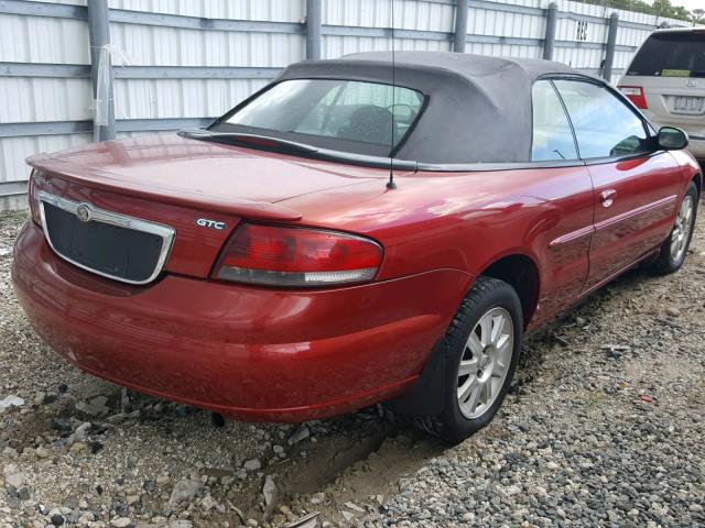 1C3EL75R94N188138 - 2004 CHRYSLER SEBRING GT RED photo 4