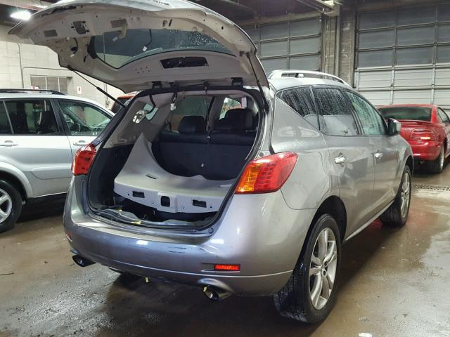 JN8AZ1MW6AW130222 - 2010 NISSAN MURANO GRAY photo 4