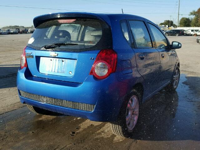 KL1TG66E19B609217 - 2009 CHEVROLET AVEO LT BLUE photo 4