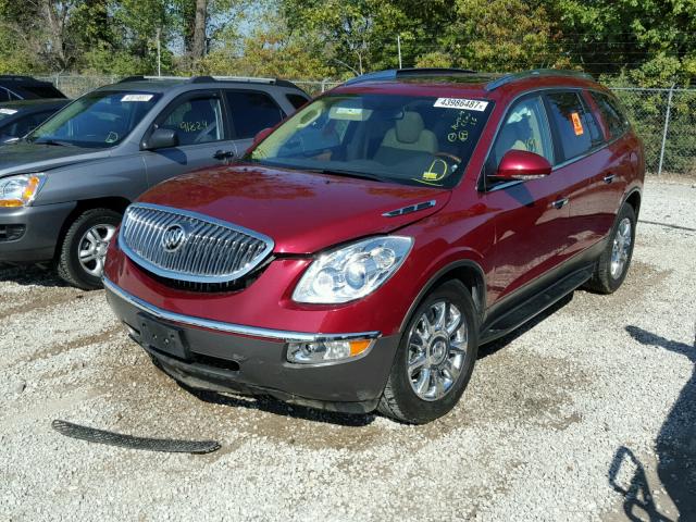 5GAKRCED5BJ348001 - 2011 BUICK ENCLAVE MAROON photo 2
