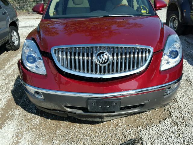 5GAKRCED5BJ348001 - 2011 BUICK ENCLAVE MAROON photo 7