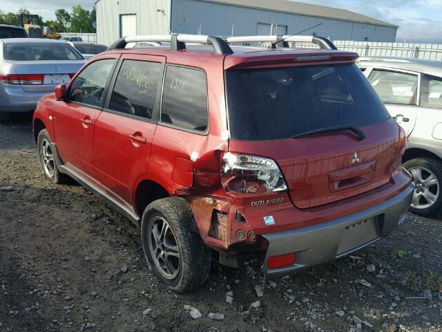 JA4LX31F86U609345 - 2006 MITSUBISHI OUTLANDER RED photo 3