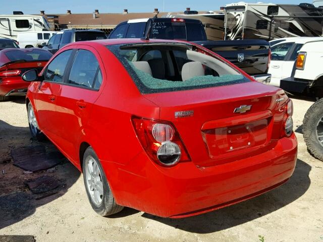 1G1JA5SH4C4208051 - 2012 CHEVROLET SONIC RED photo 3