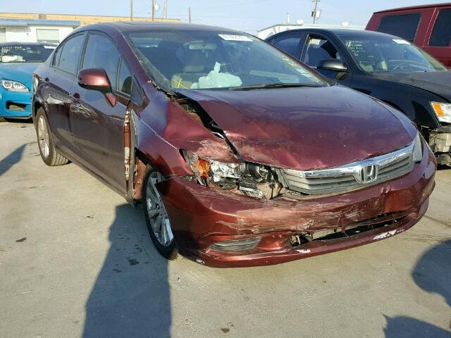 19XFB2F81CE098027 - 2012 HONDA CIVIC EX მუქწითელი ფოტო 1