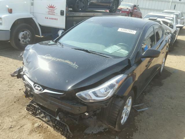 KMHDH4AE4EU170451 - 2014 HYUNDAI ELANTRA SE BLACK photo 2