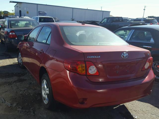 2T1BU4EE9AC336648 - 2010 TOYOTA COROLLA BA RED photo 3