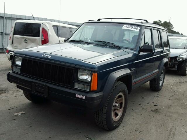 1J4FJ68S7TL145548 - 1996 JEEP CHEROKEE S GREEN photo 2