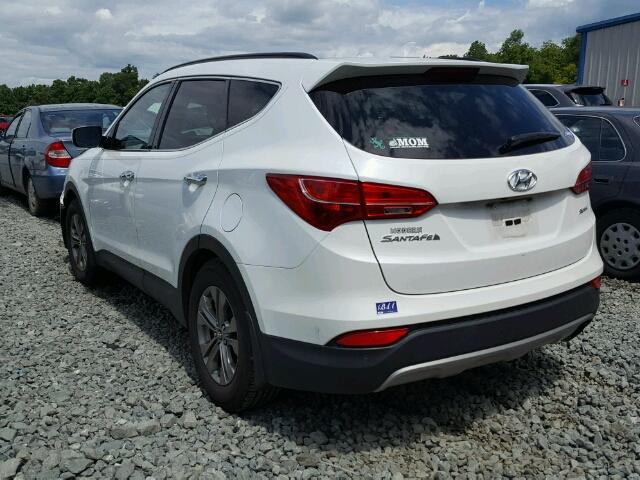 5XYZU3LB5EG137866 - 2014 HYUNDAI SANTA FE S WHITE photo 3