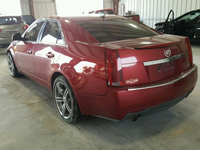 1G6DF577680166277 - 2008 CADILLAC CTS RED photo 3