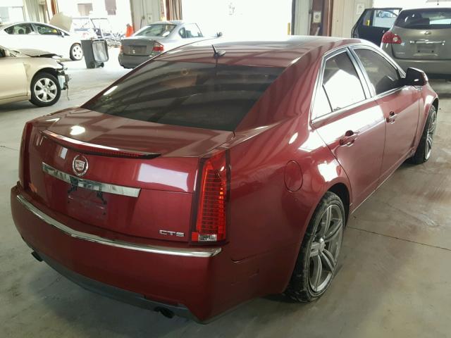 1G6DF577680166277 - 2008 CADILLAC CTS RED photo 4