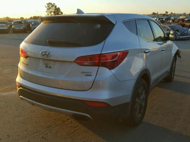 5XYZTDLBXEG201814 - 2014 HYUNDAI SANTA FE S SILVER photo 4