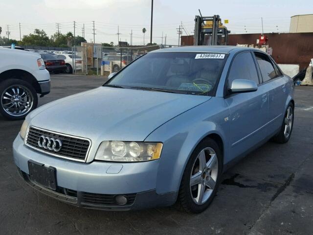 WAULC68E43A179632 - 2003 AUDI A4 BLUE photo 2