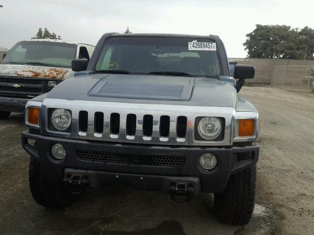 5GTDN136668188406 - 2006 HUMMER H3 BLUE photo 9