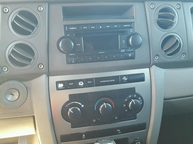 1J8HG48K47C586764 - 2007 JEEP COMMANDER SILVER photo 9